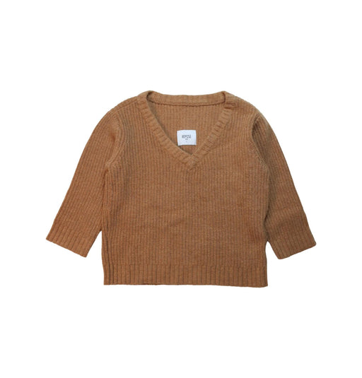 A Brown Knit Sweaters from REPOSE AMS in size 4T for boy. (Front View)
