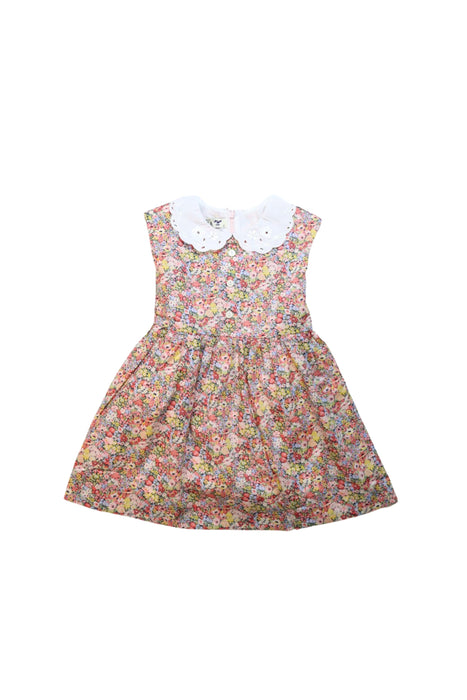 A Multicolour Sleeveless Dresses from Elizabeth Little in size 2T for girl. (Front View)