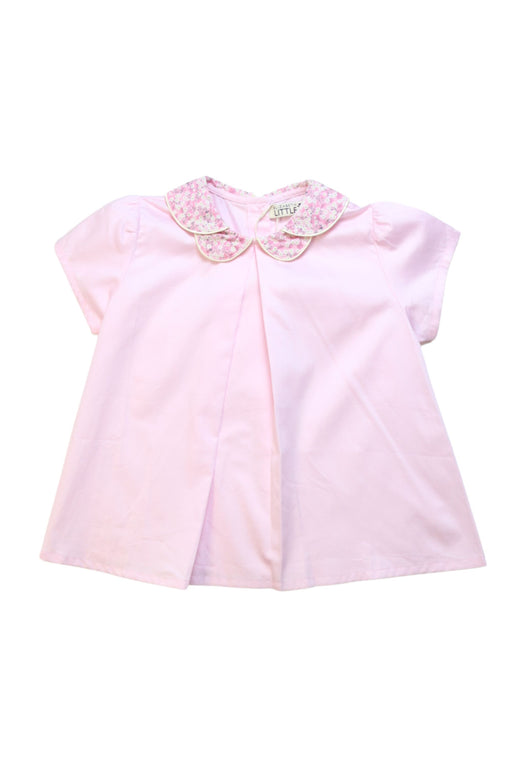 A Pink Short Sleeve Tops from Elizabeth Little in size 6T for girl. (Front View)