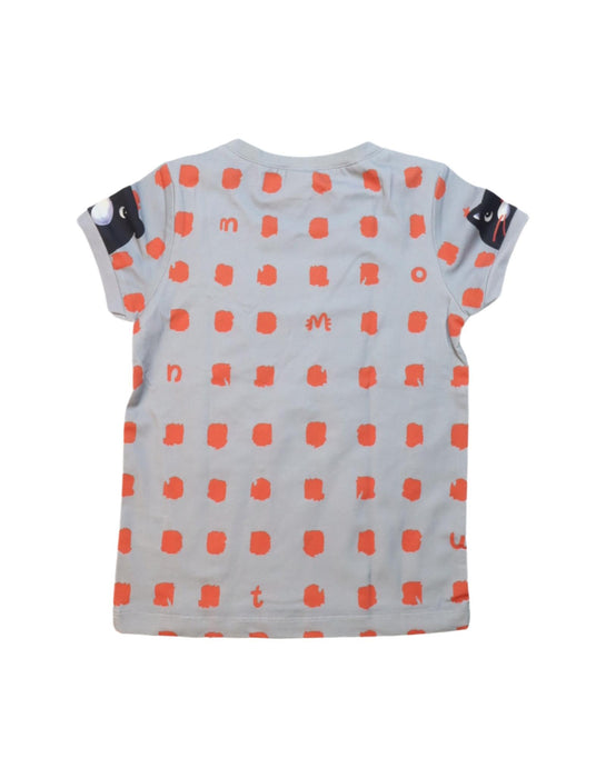 A Multicolour Short Sleeve T Shirts from Momonittu in size 4T for girl. (Back View)