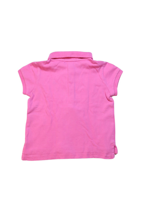 A Pink Short Sleeve Polos from Polo Ralph Lauren in size 3T for girl. (Back View)
