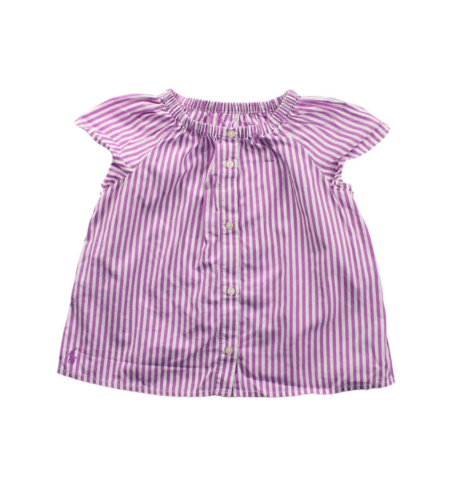 A Purple Short Sleeve Dresses from Ralph Lauren in size 3-6M for girl. (Front View)