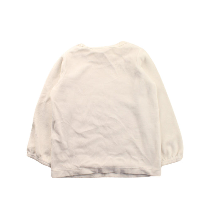 A White Long Sleeve T Shirts from Petit Bateau in size 4T for girl. (Back View)