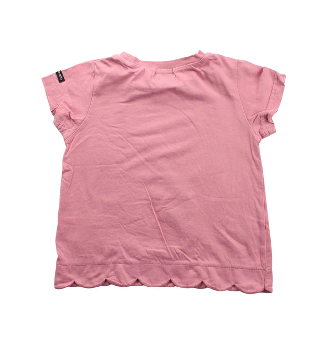 A Pink Short Sleeve T Shirts from Petit Main in size 2T for girl. (Back View)