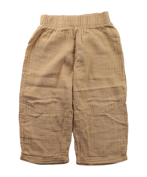 A Brown Casual Pants from Organic Zoo in size 3T for girl. (Front View)