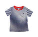 A Blue Short Sleeve T Shirts from Petit Bateau in size 6T for boy. (Front View)