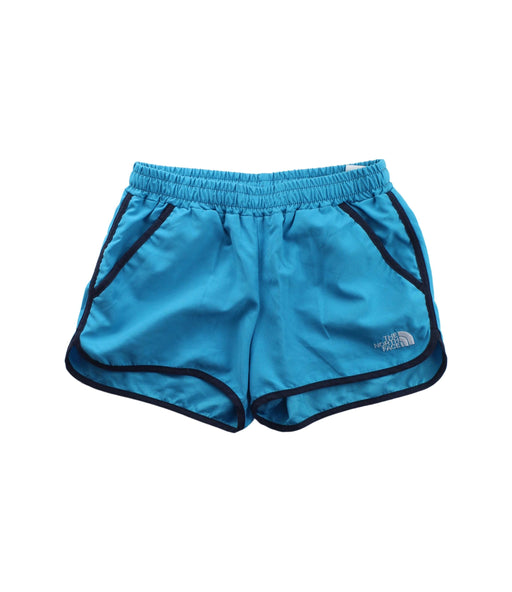 A Blue Shorts from The North Face in size 7Y for girl. (Front View)