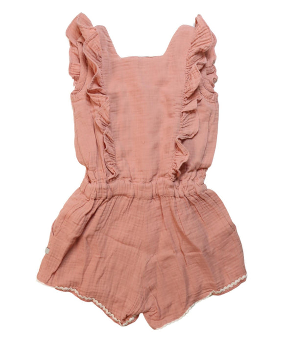 A Pink Sleeveless Rompers from Petite Lucette in size 4T for girl. (Back View)