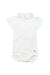 A White Short Sleeve Bodysuits from Petit Bateau in size 0-3M for boy. (Front View)