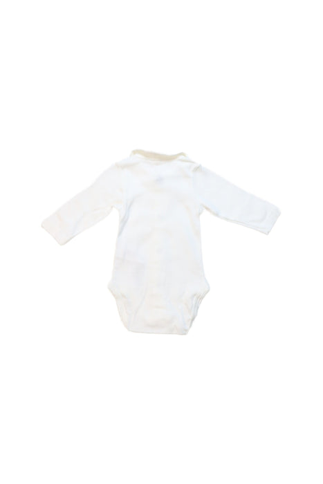 A White Long Sleeve Bodysuits from Petit Bateau in size 0-3M for neutral. (Back View)