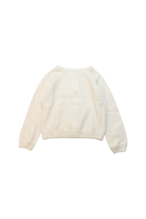 A White Cardigans from Jacadi in size 3T for girl. (Back View)
