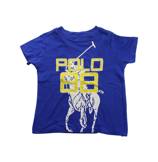 A Blue Short Sleeve T Shirts from Polo Ralph Lauren in size 2T for boy. (Front View)
