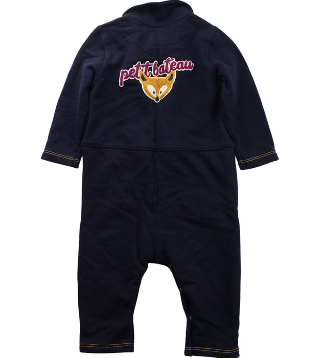 A Blue Long Sleeve Jumpsuits from Petit Bateau in size 6-12M for boy. (Back View)