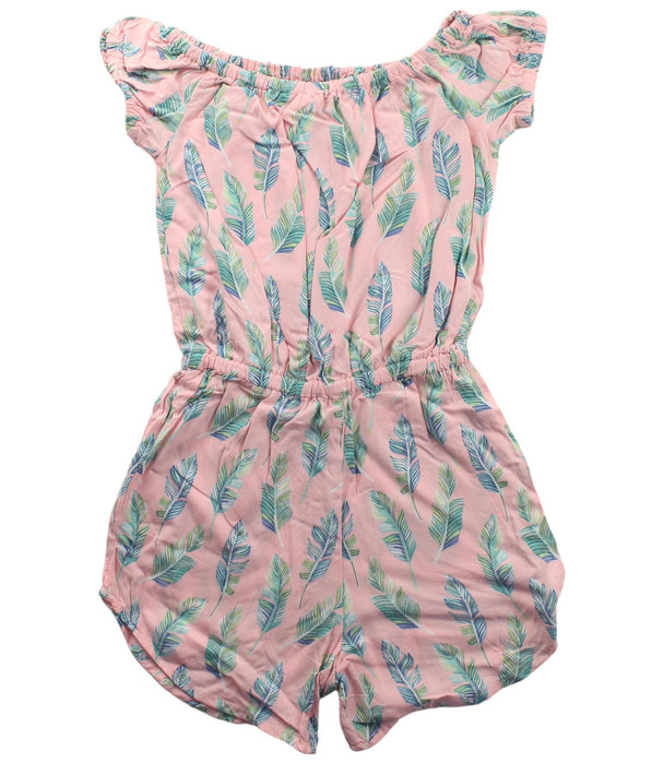 A Green Short Sleeve Rompers from Gingersnaps in size 6T for girl. (Back View)