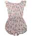 A Green Short Sleeve Rompers from Gingersnaps in size 6T for girl. (Back View)
