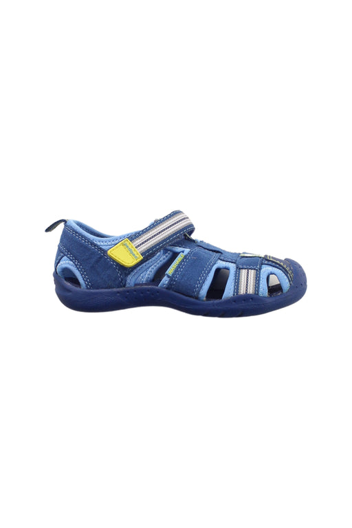 A Blue Sandals from pediped in size 3T for boy. (Front View)