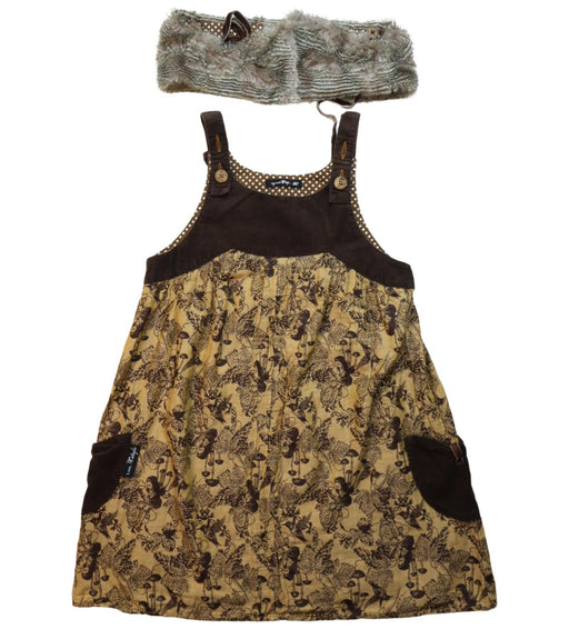 A Brown Sleeveless Dresses from Ragmart in size 7Y for girl. (Front View)