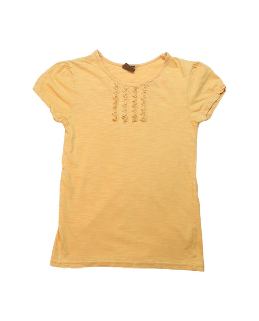 A Yellow Short Sleeve Tops from Ragmart in size 7Y for girl. (Front View)