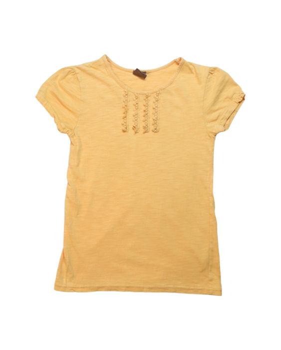 A Yellow Short Sleeve Tops from Ragmart in size 7Y for girl. (Front View)