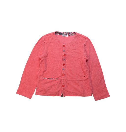 A Red Cardigans from Ragmart in size 7Y for girl. (Front View)