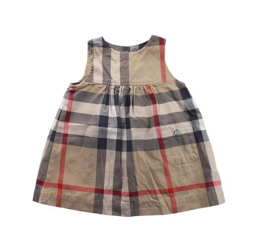 A Beige Sleeveless Dresses from Burberry in size 12-18M for girl. (Front View)