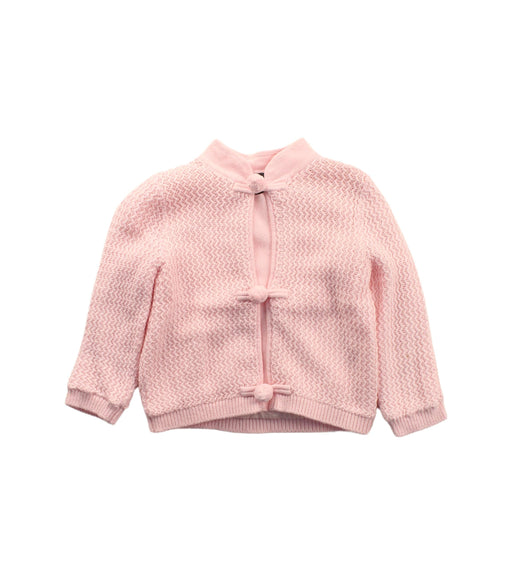 A Pink Cardigans from Shanghai Tang in size 3-6M for girl. (Front View)