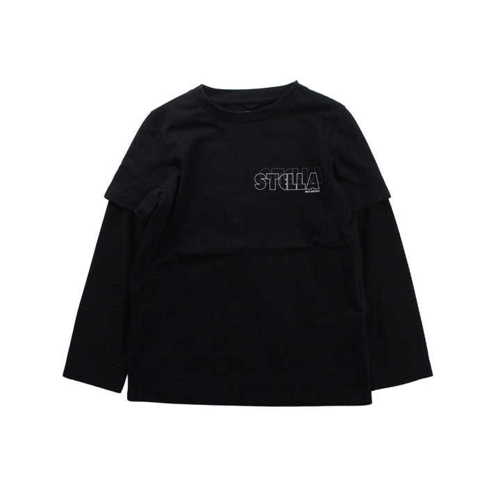 A Black Long Sleeve T Shirts from Stella McCartney in size 6T for boy. (Front View)