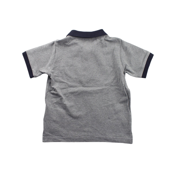 A Grey Short Sleeve Polos from Moncler in size 6T for boy. (Back View)