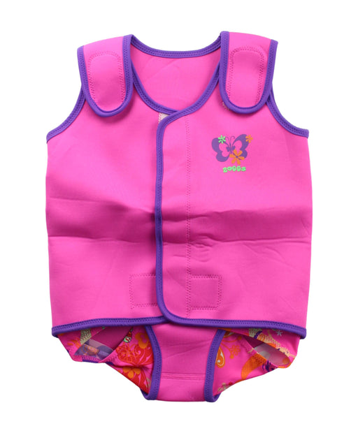 A Pink Wetsuits from Zoggs in size 12-18M for girl. (Front View)