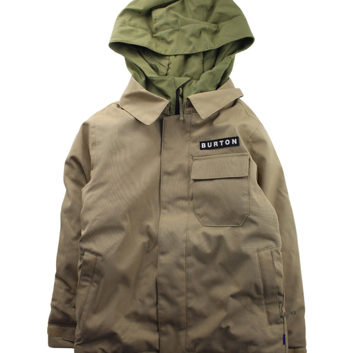 A Brown Lightweight Jackets from Burton in size 6T for boy. (Front View)