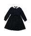 A Black Long Sleeve Dresses from Miki House in size 5T for girl. (Front View)
