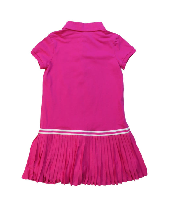 A Pink Short Sleeve Dresses from Polo Ralph Lauren in size 4T for girl. (Back View)