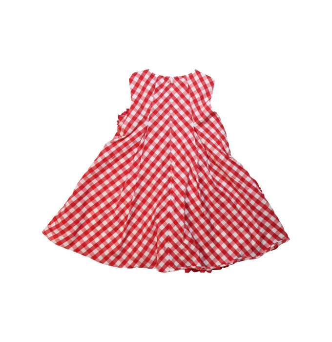 A Red Sleeveless Dresses from Nicholas & Bears in size 3T for girl. (Back View)