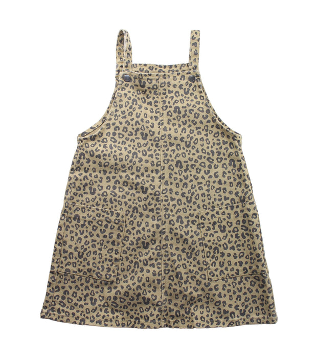 A Black Overall Dresses from Seed in size 7Y for girl. (Front View)