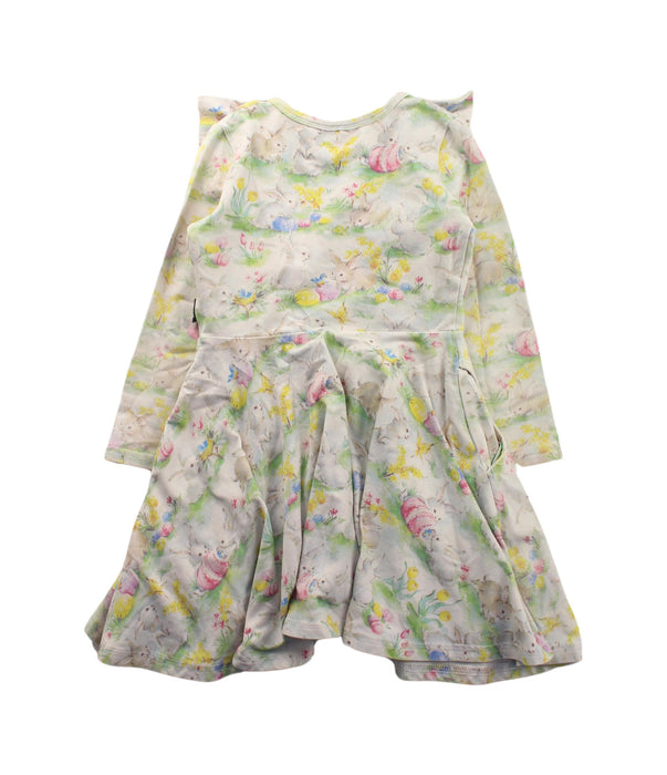 A White Long Sleeve Dresses from Rock Your Kid in size 4T for girl. (Back View)