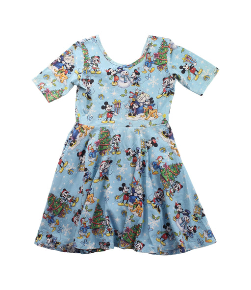 A Blue Short Sleeve Dresses from Rock Your Kid in size 5T for girl. (Front View)