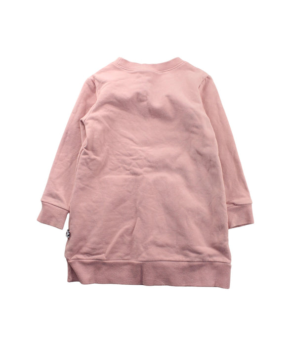 A Pink Sweater Dresses from Minti in size 4T for girl. (Back View)