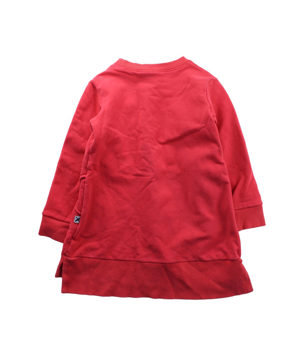 A Red Sweater Dresses from Minti in size 4T for girl. (Back View)