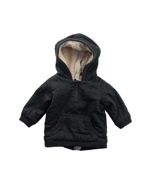 A Black Zippered Sweatshirts from Sprout in size 0-3M for boy. (Front View)