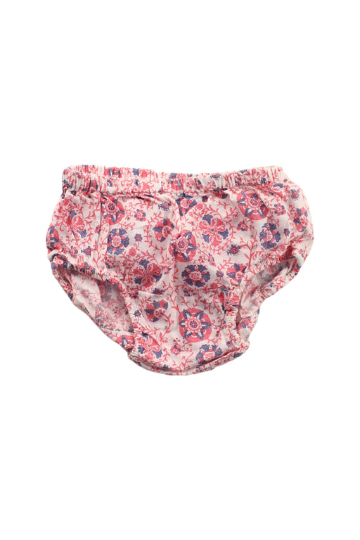 A Pink Bloomers from Purebaby in size 3-6M for girl. (Front View)