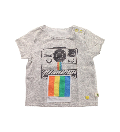 A Grey Short Sleeve T Shirts from The Bonnie Mob in size 3-6M for boy. (Front View)