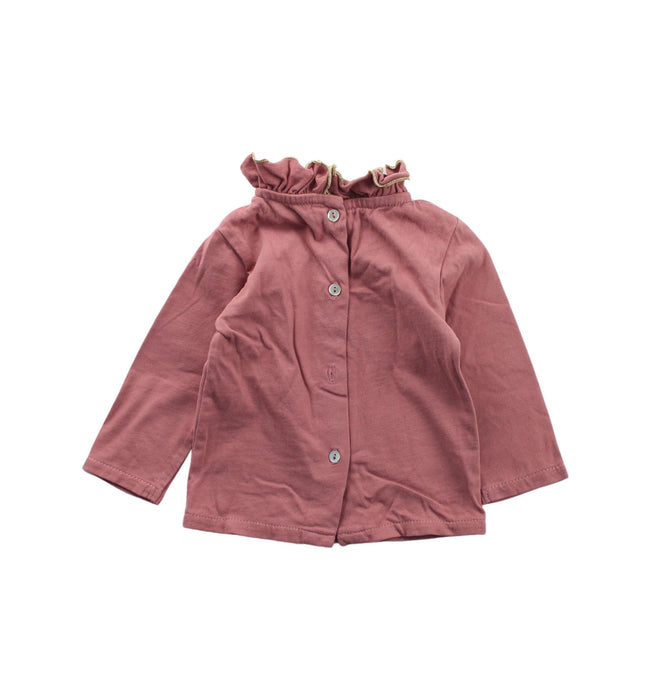 A Pink Long Sleeve Tops from Louis Louise in size 3-6M for girl. (Back View)