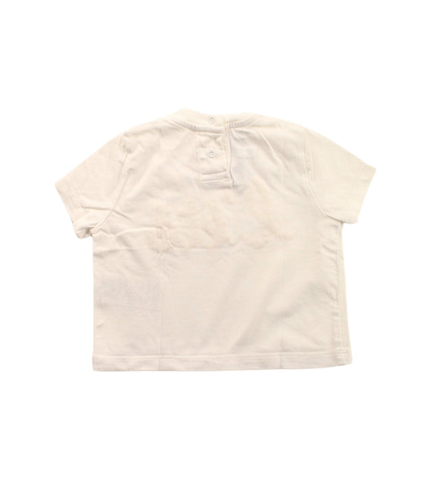 A White Short Sleeve T Shirts from Maison Labiche in size 0-3M for girl. (Back View)