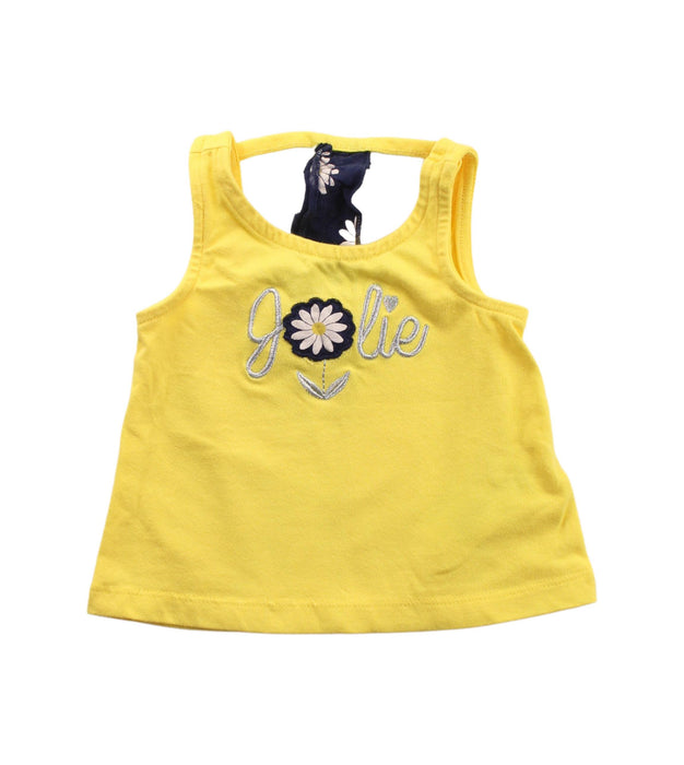 A Blue Shorts Sets from Orchestra in size 0-3M for girl. (Front View)
