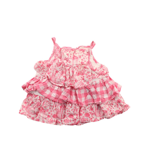 A Pink Sleeveless Dresses from Pippa & Julie in size 0-3M for girl. (Front View)