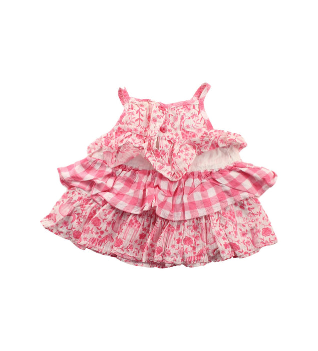 A Pink Sleeveless Dresses from Pippa & Julie in size 0-3M for girl. (Back View)