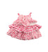 A Pink Sleeveless Dresses from Pippa & Julie in size 0-3M for girl. (Back View)