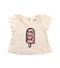 A White Short Sleeve T Shirts from Little Starters in size 0-3M for girl. (Front View)