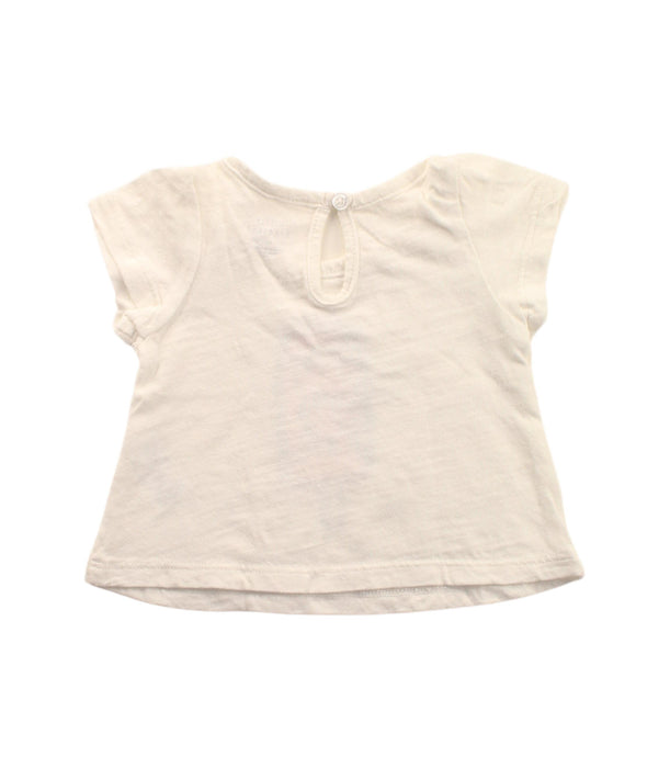 A White Short Sleeve T Shirts from Little Starters in size 0-3M for girl. (Back View)