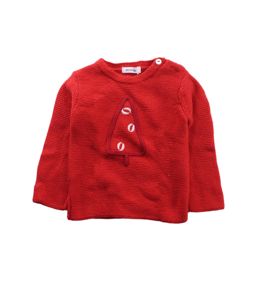 A Red Knit Sweaters from Absorba in size 3-6M for girl. (Front View)